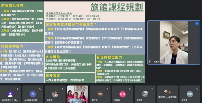 【紀實】【招生】【新生】113學年度旅館管理系線上說明會圖片